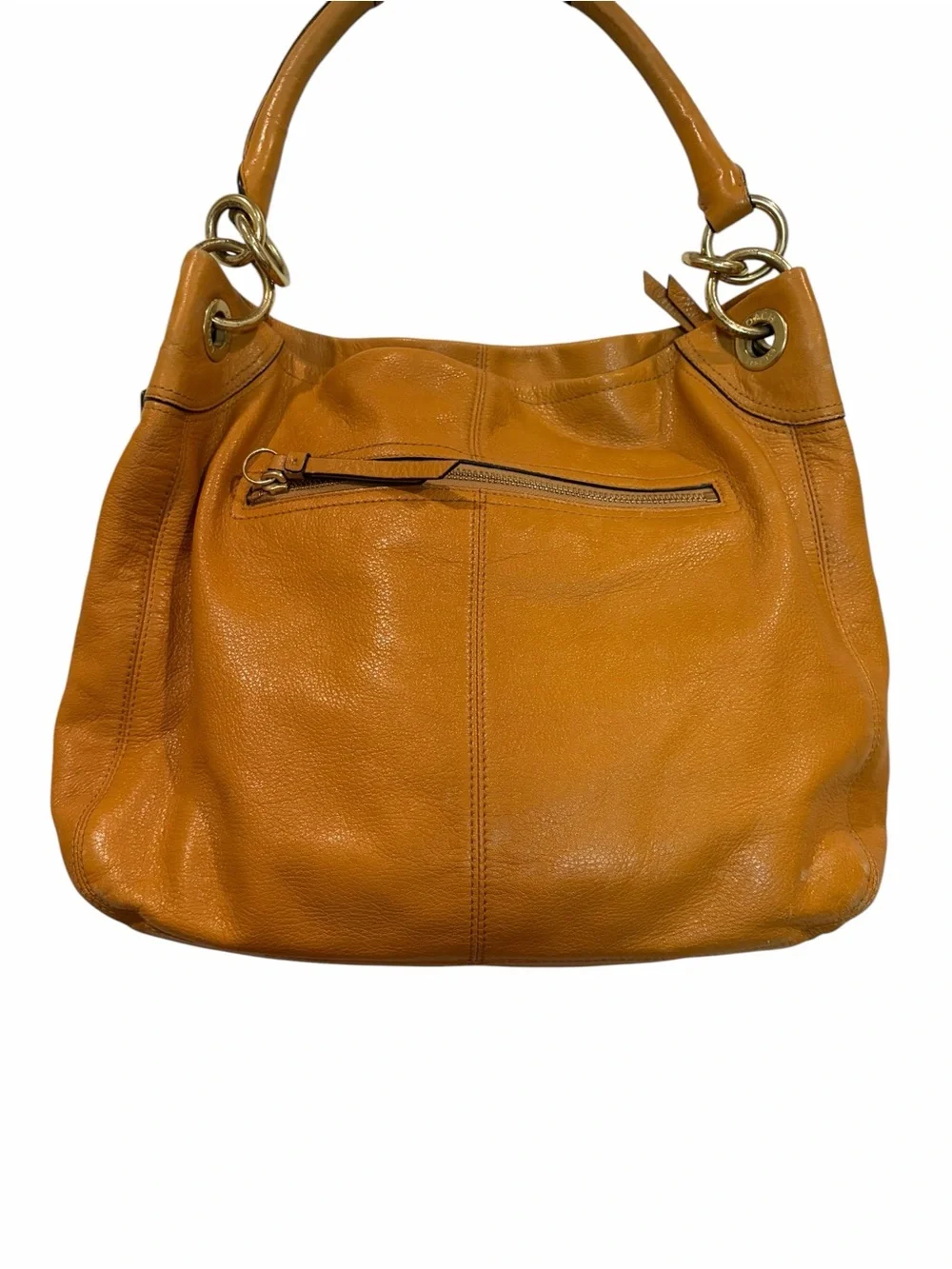 Coach Penelope Buckle Leather Hobo Shoulder Bag in Mustard